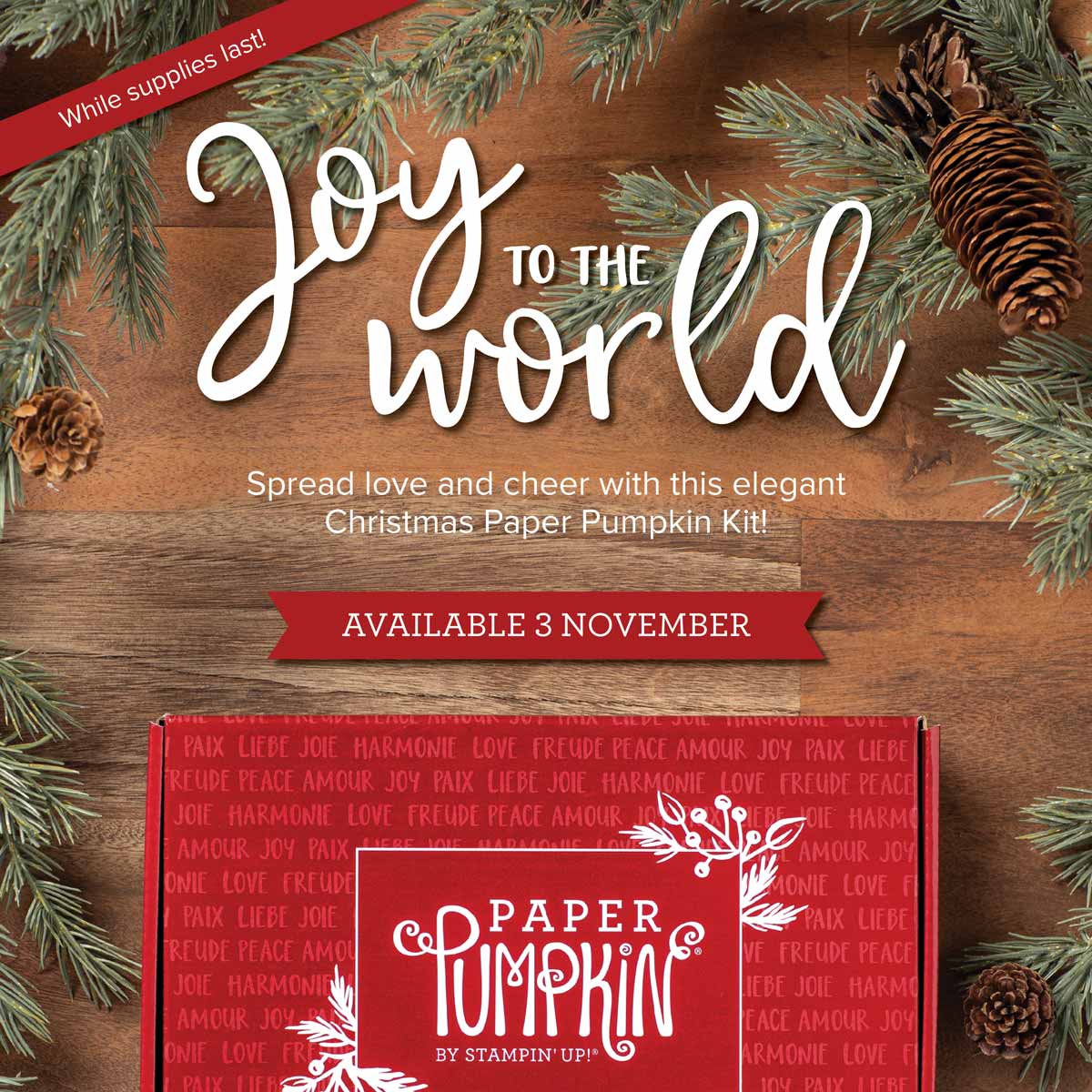 Joy to the World Paper Pumpkin  kit  (Christmassy!!)