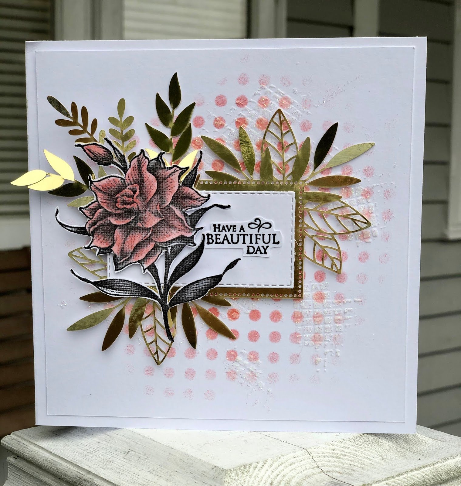 Birthday Card using Flowering Blooms