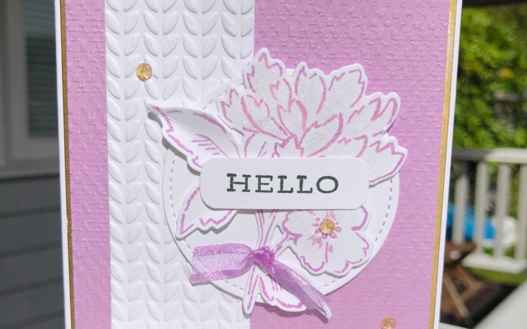 Hand Penned Petals  4″x4″ card